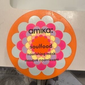 Amika Soulfood Nourishing Mask with Orange and Pink Design